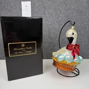 Vintage Christopher Radko Six Geese a Laying Ornament 12 Days of Xmas In Box